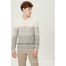 Kontrastfarbenmuster Strickmänner Pullover